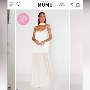 Show Me Your MuMu White Chiffon Maxi Dress